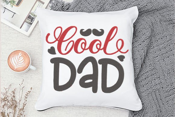 Cool Dad: A Charming Embroidery Design for Personalized Gifts