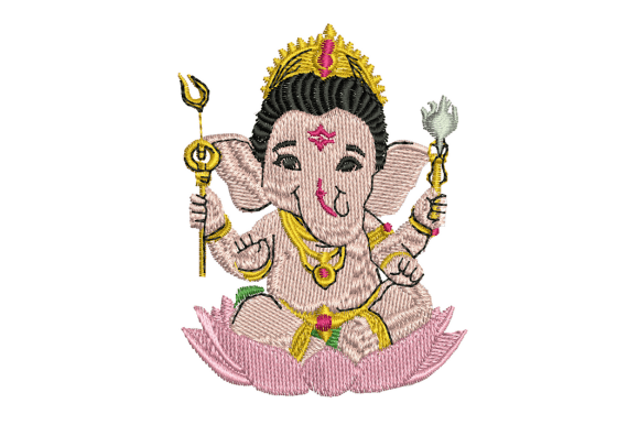 Review: Lord Ganesha Sits and Gives Blessings for Apparel