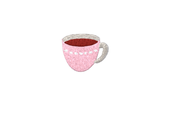 Small Tea Cup: A Sweet Embroidery Design for Etsy Shops